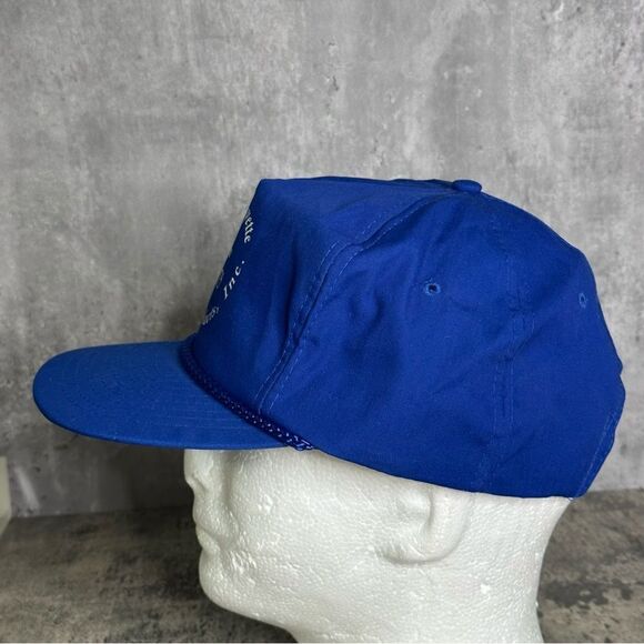 VTG Lafayette Wire Production Inc Blue Adjustable Strapback Hat OS - Picture 4 of 12